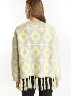 IZIA Damen Pullover in grau - Ausschnitt: Rundhals