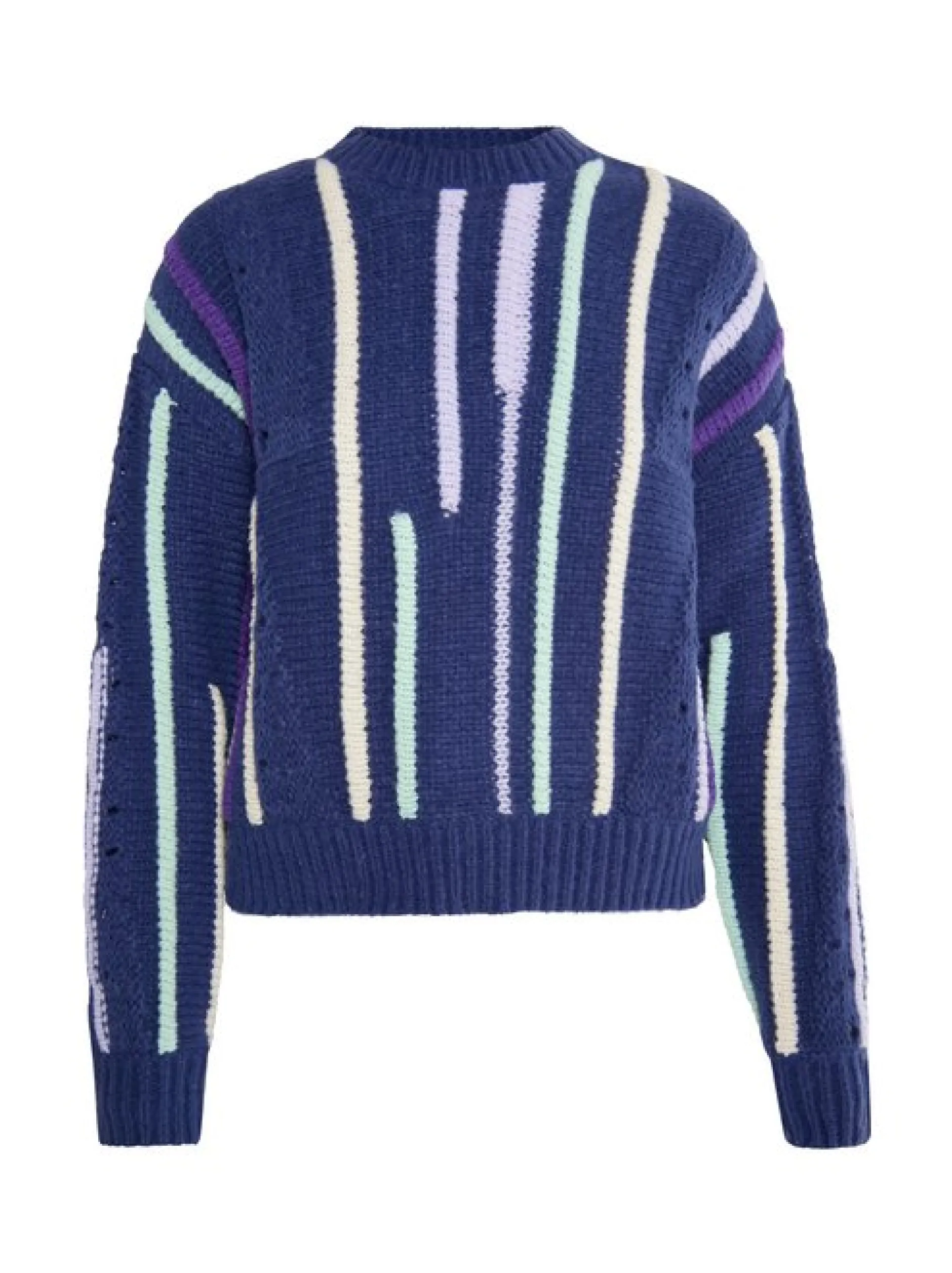 IZIA Damen Pullover in marine - Ausschnitt: Rundhals