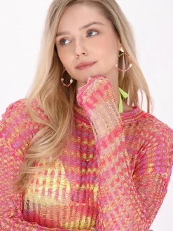IZIA Damen Pullover in mehrfarbig - Ausschnitt: Rundhals