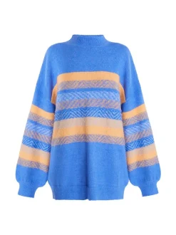 IZIA Damen Pullover in mehrfarbig - Ausschnitt: Rundhals