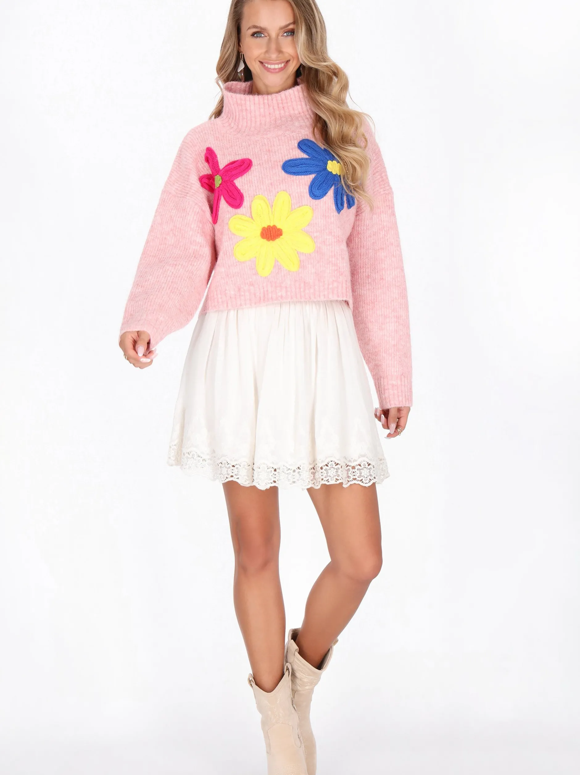 IZIA Damen Pullover in rosa