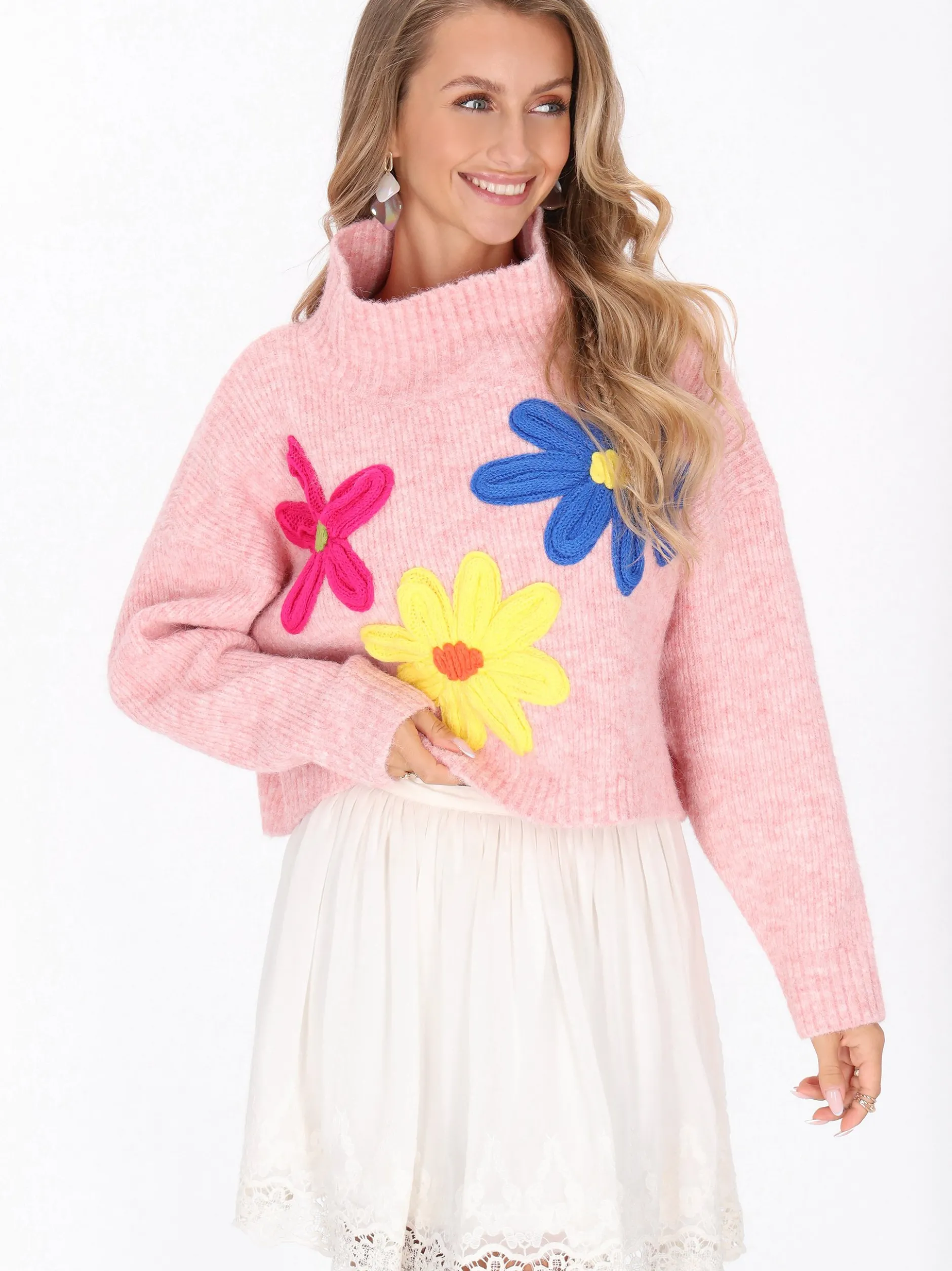 IZIA Damen Pullover in rosa