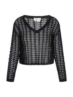 IZIA Damen Pullover in schwarz - Ausschnitt: Rundhals