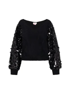 IZIA Damen Pullover in schwarz