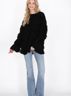 IZIA Damen Pullover in schwarz