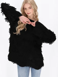 IZIA Damen Pullover in schwarz