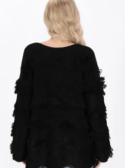 IZIA Damen Pullover in schwarz