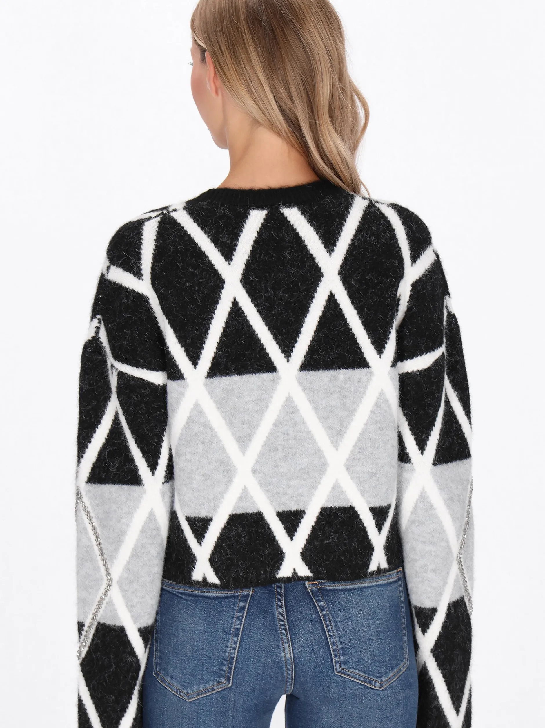 IZIA Damen Pullover in schwarz - Ausschnitt: Rundhals