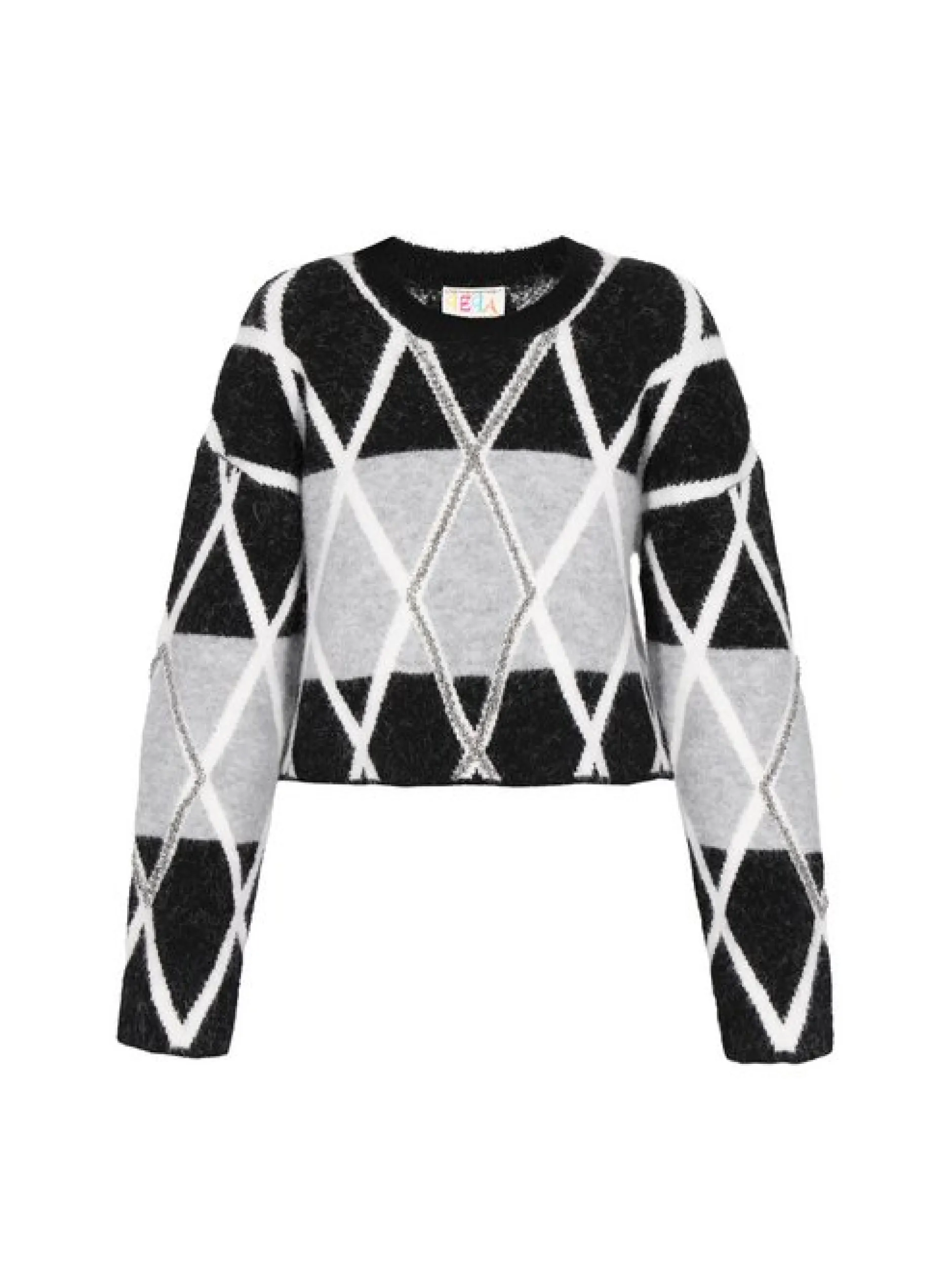 IZIA Damen Pullover in schwarz - Ausschnitt: Rundhals