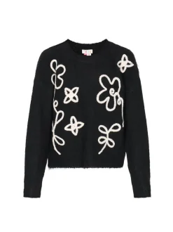 IZIA Damen Pullover in schwarz - Ausschnitt: Rundhals