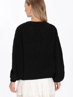 IZIA Damen Pullover in schwarz - Ausschnitt: Rundhals