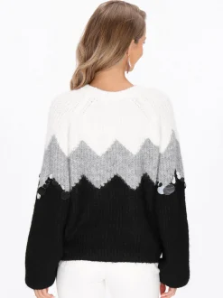 IZIA Damen Pullover in schwarz - Ausschnitt: Rundhals