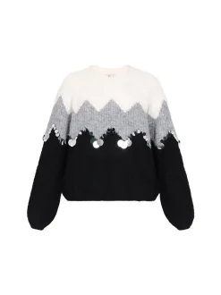 IZIA Damen Pullover in schwarz - Ausschnitt: Rundhals
