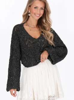 IZIA Damen Pullover in schwarz