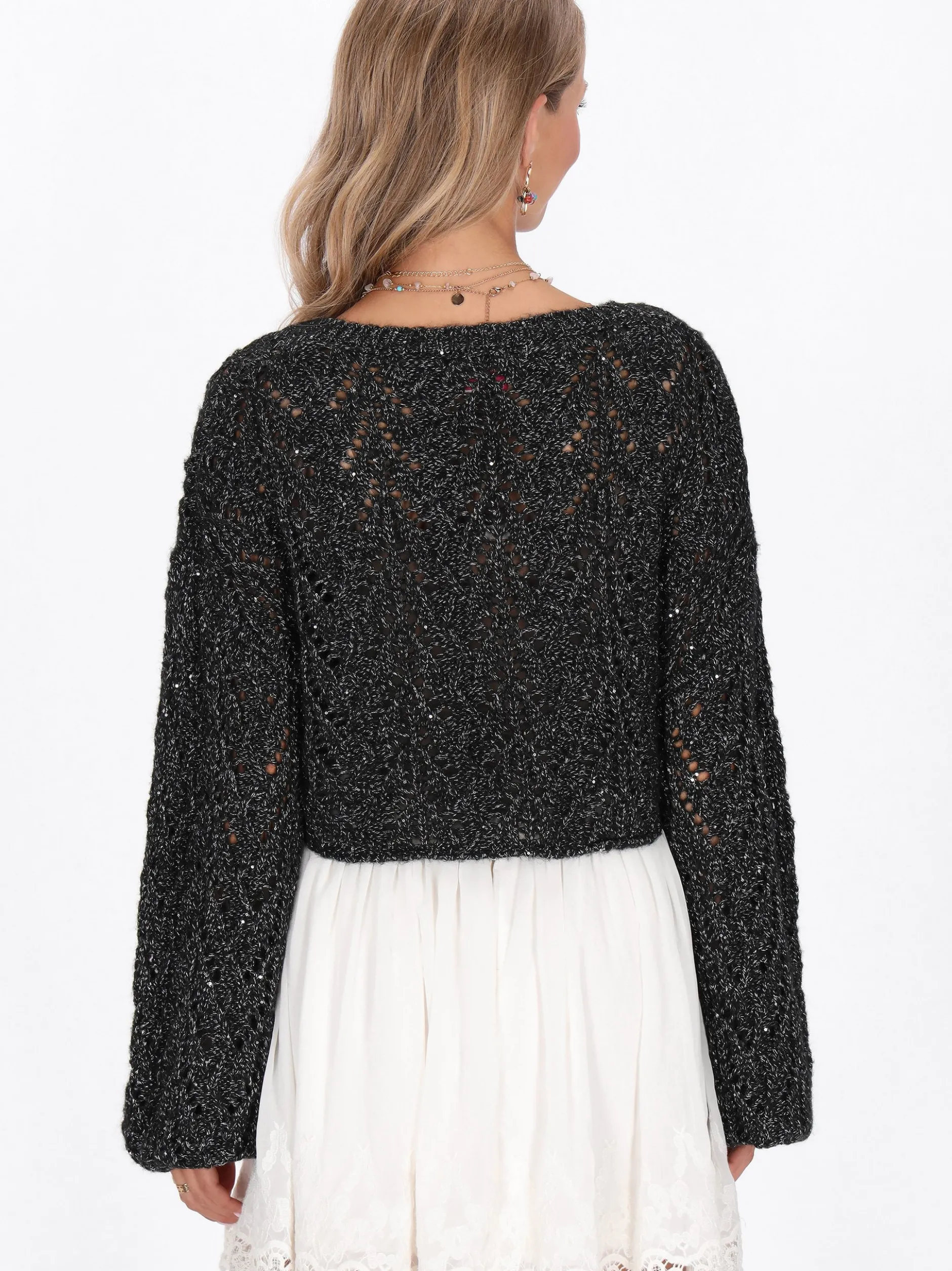 IZIA Damen Pullover in schwarz