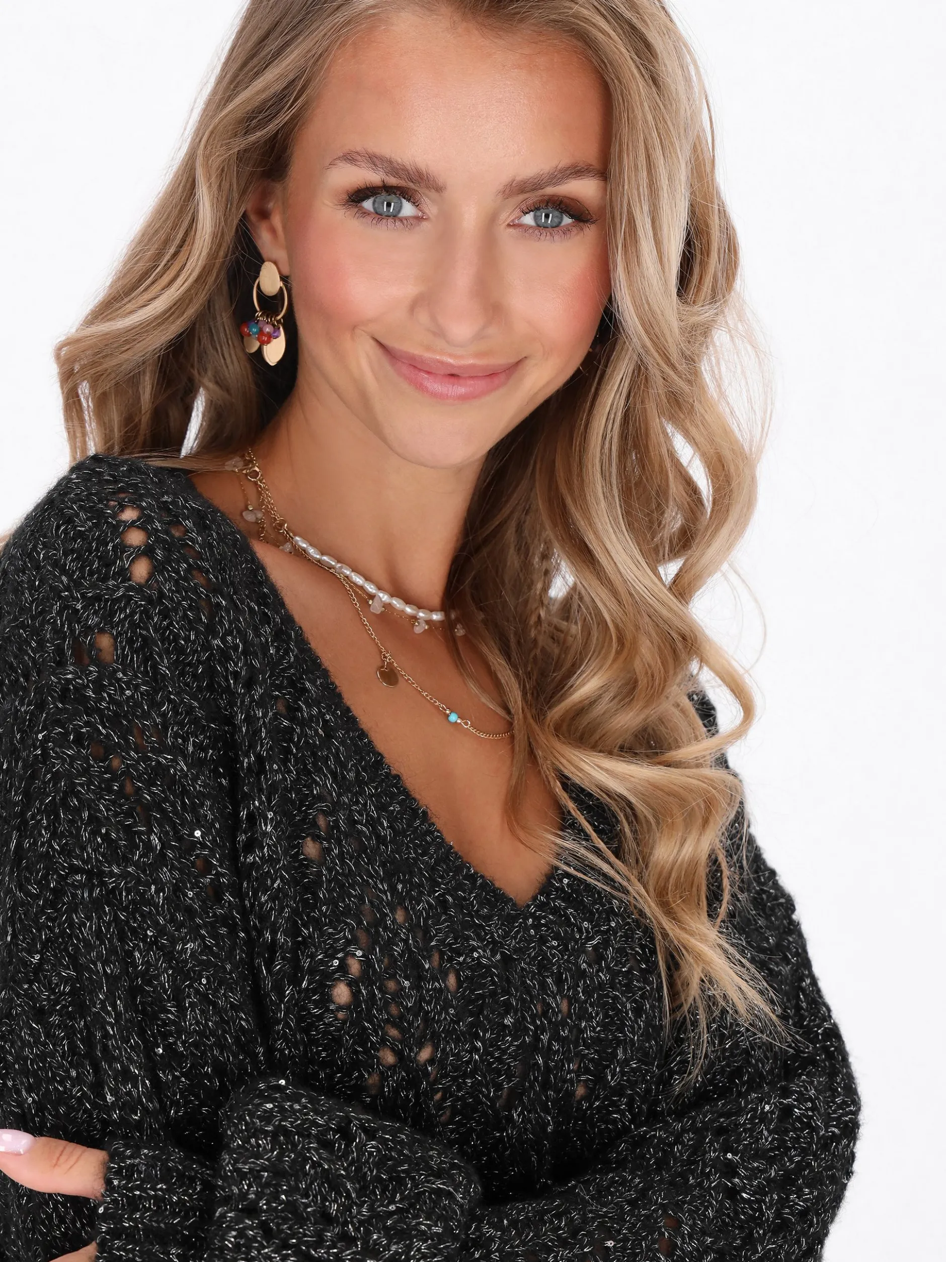 IZIA Damen Pullover in schwarz