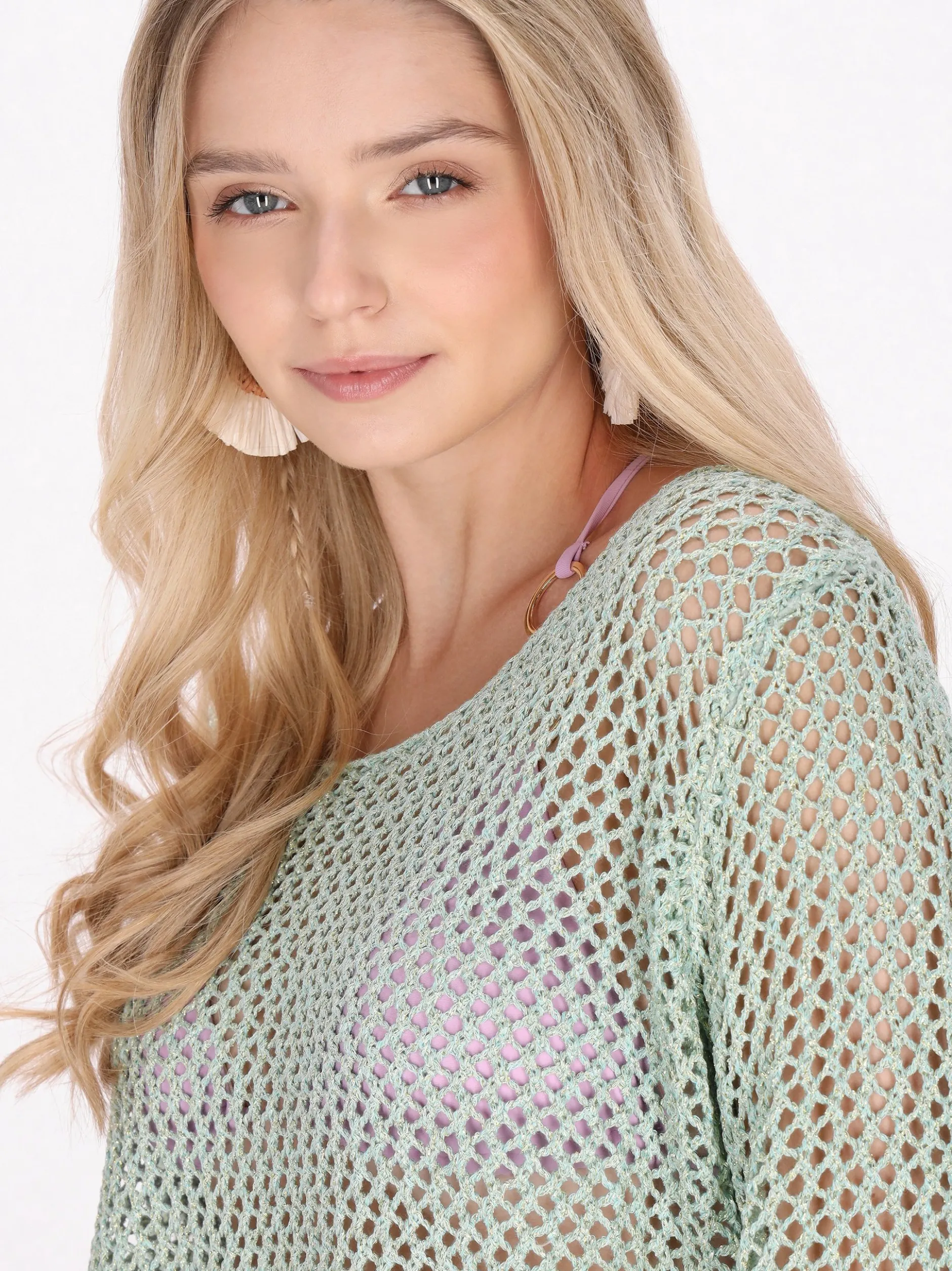 IZIA Damen Pullover in türkis