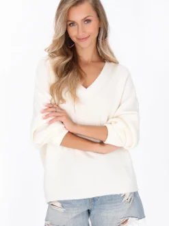IZIA Damen Pullover in weiß