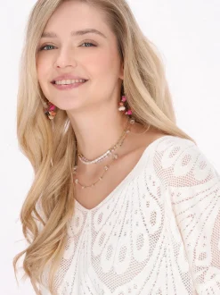IZIA Damen Pullover in weiß