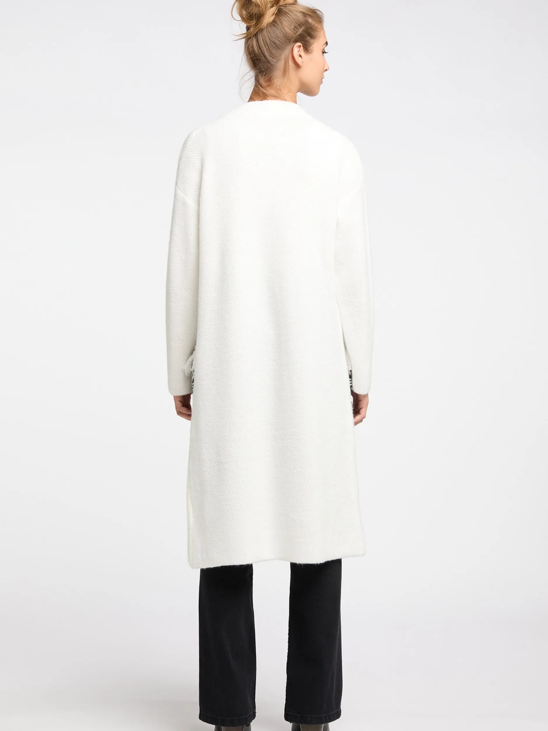 IZIA Damen Strickcardigan in weiß