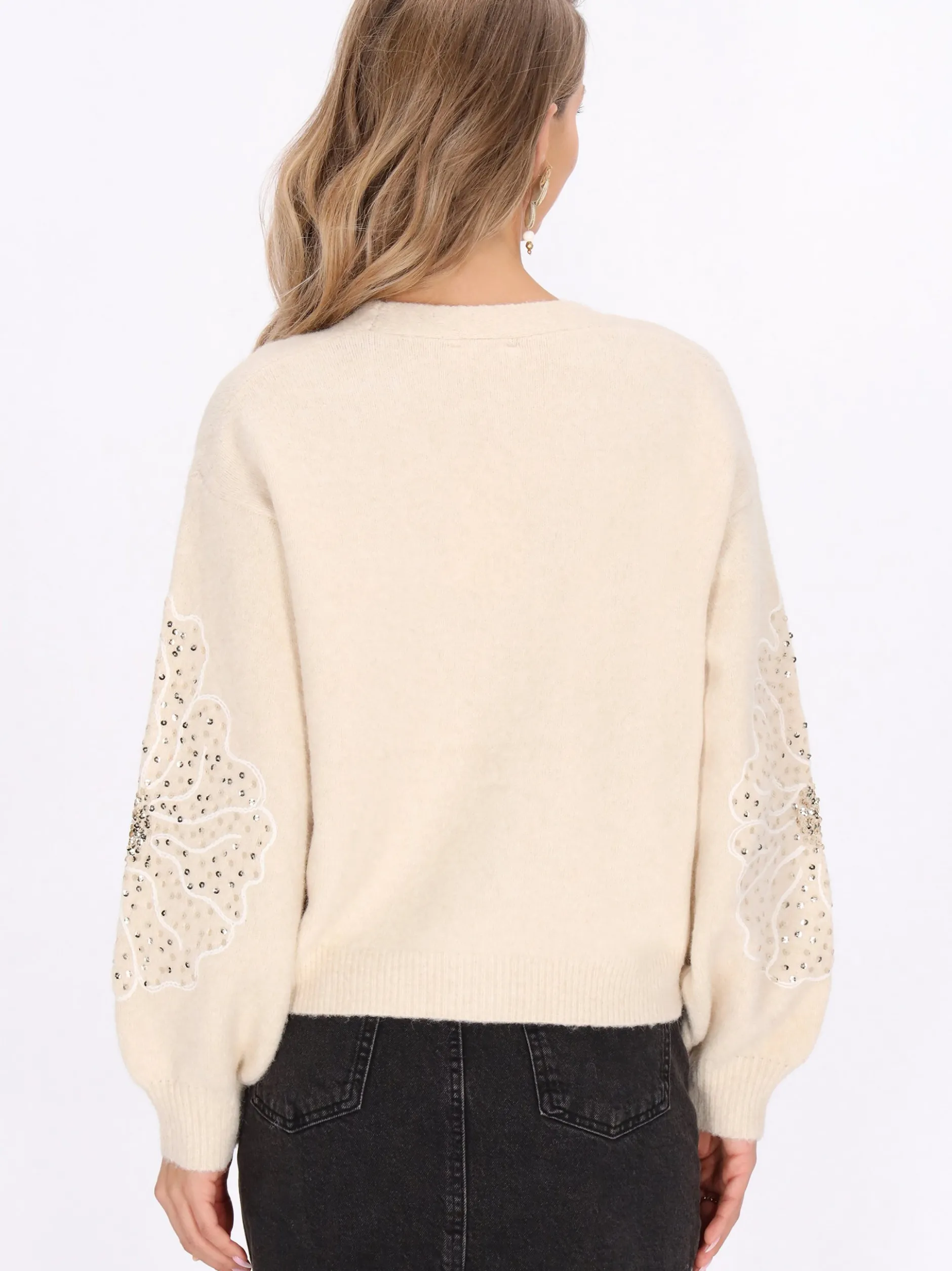 IZIA Damen Strickjacke in beige