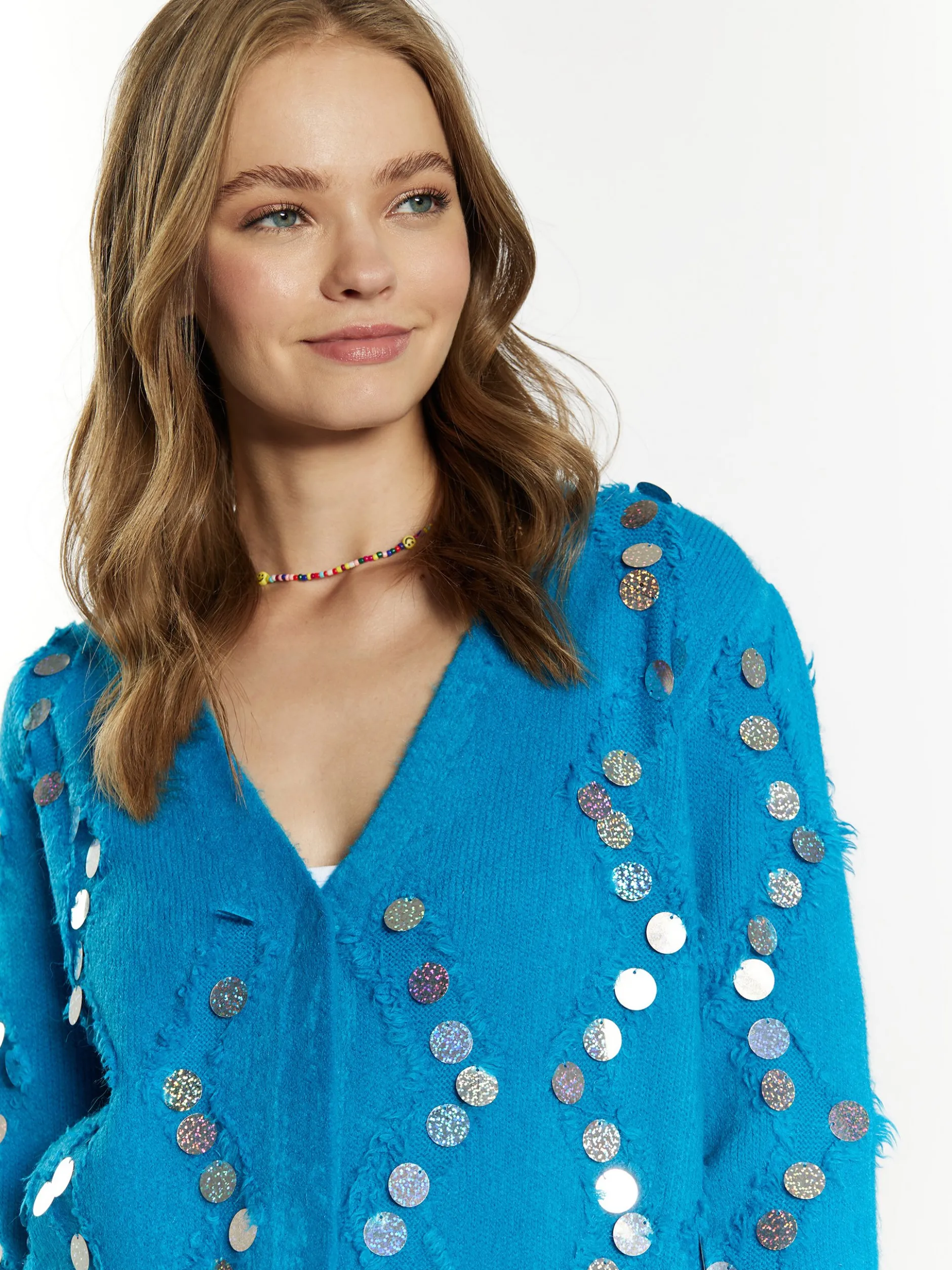 IZIA Damen Strickjacke in blau