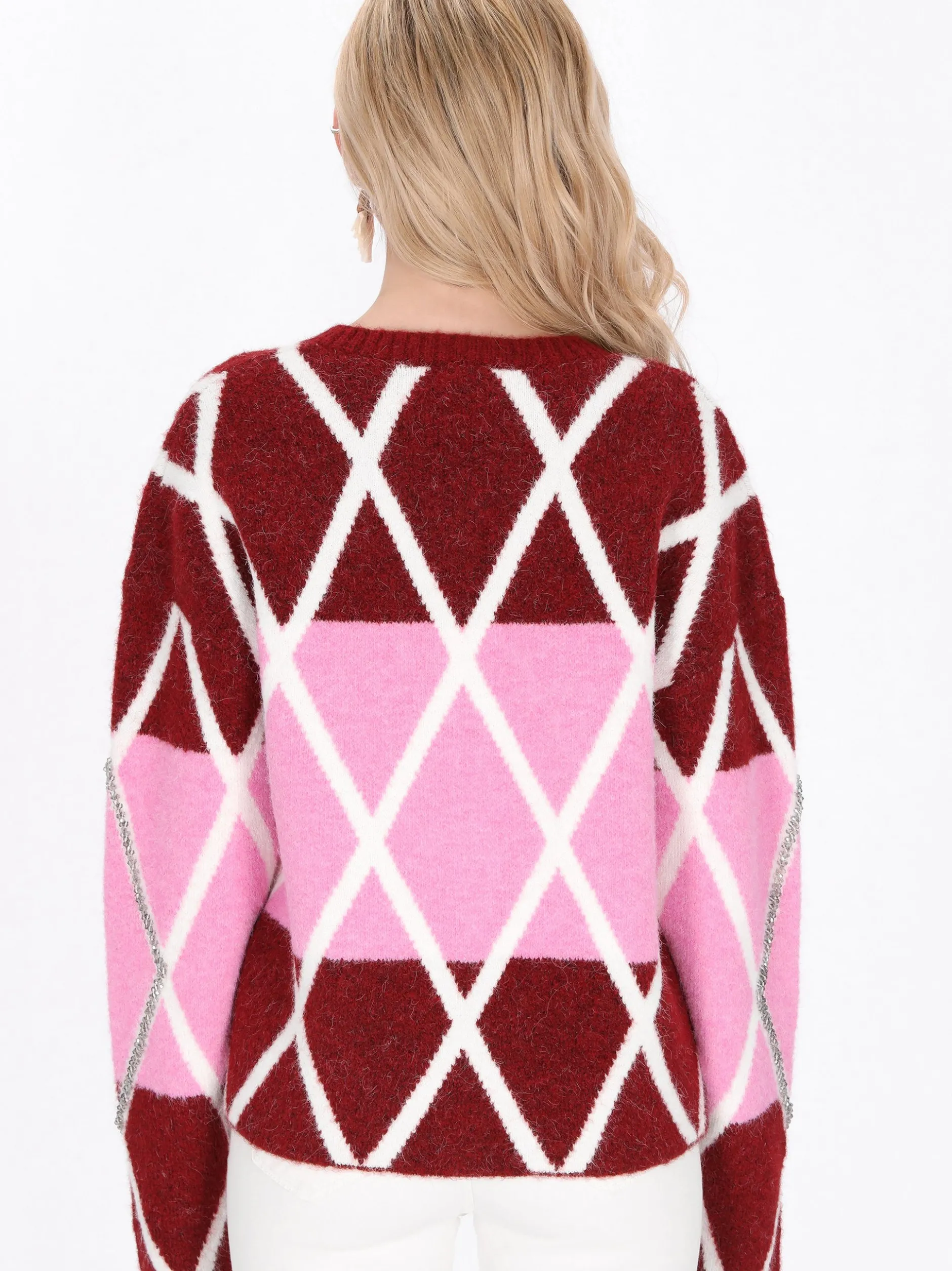 IZIA Damen Strickjacke in bordeaux