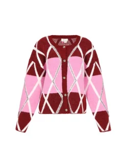 IZIA Damen Strickjacke in bordeaux