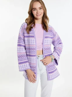 IZIA Damen Strickjacke in flieder