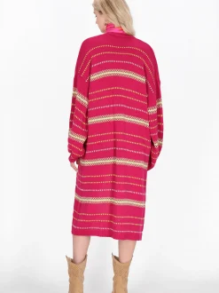 IZIA Damen Strickjacke in fuchsia