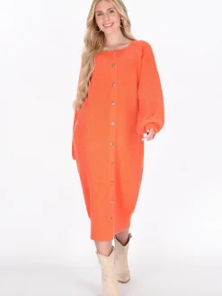 IZIA Damen Strickjacke in orange