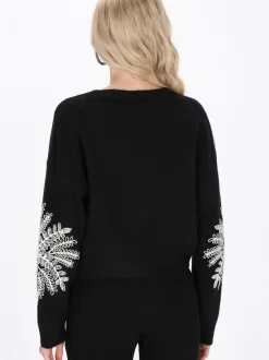 IZIA Damen Strickjacke in schwarz