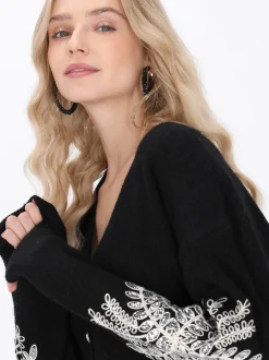 IZIA Damen Strickjacke in schwarz