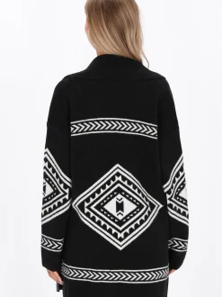IZIA Damen Strickjacke in schwarz