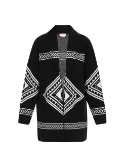 IZIA Damen Strickjacke in schwarz