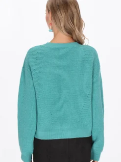 IZIA Damen Strickjacke in türkis