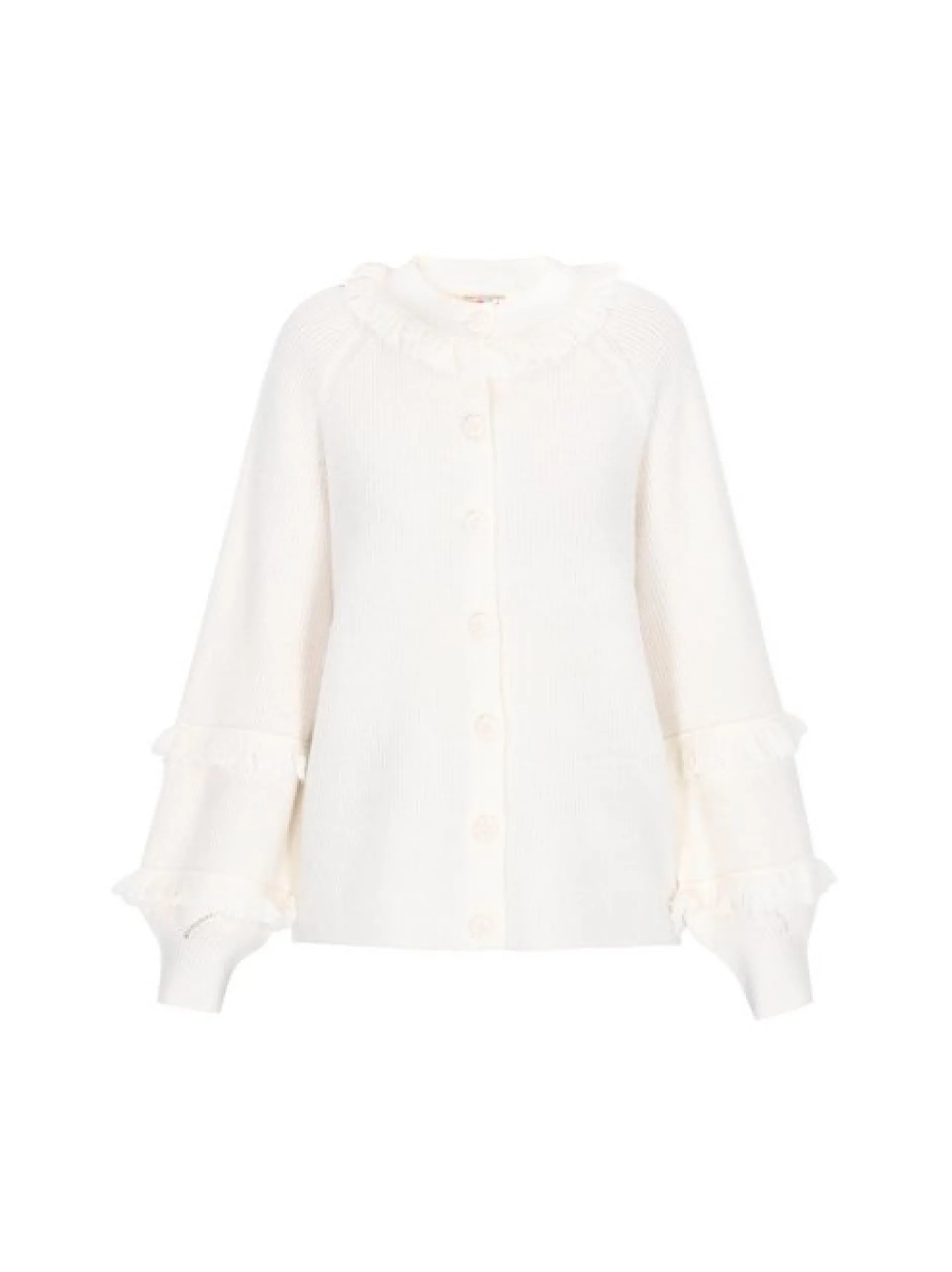 IZIA Damen Strickjacke in weiß