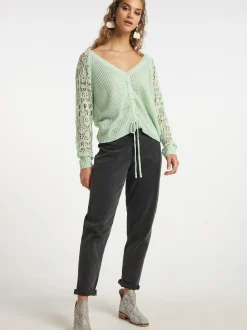 IZIA Damen Strickpullover in mint