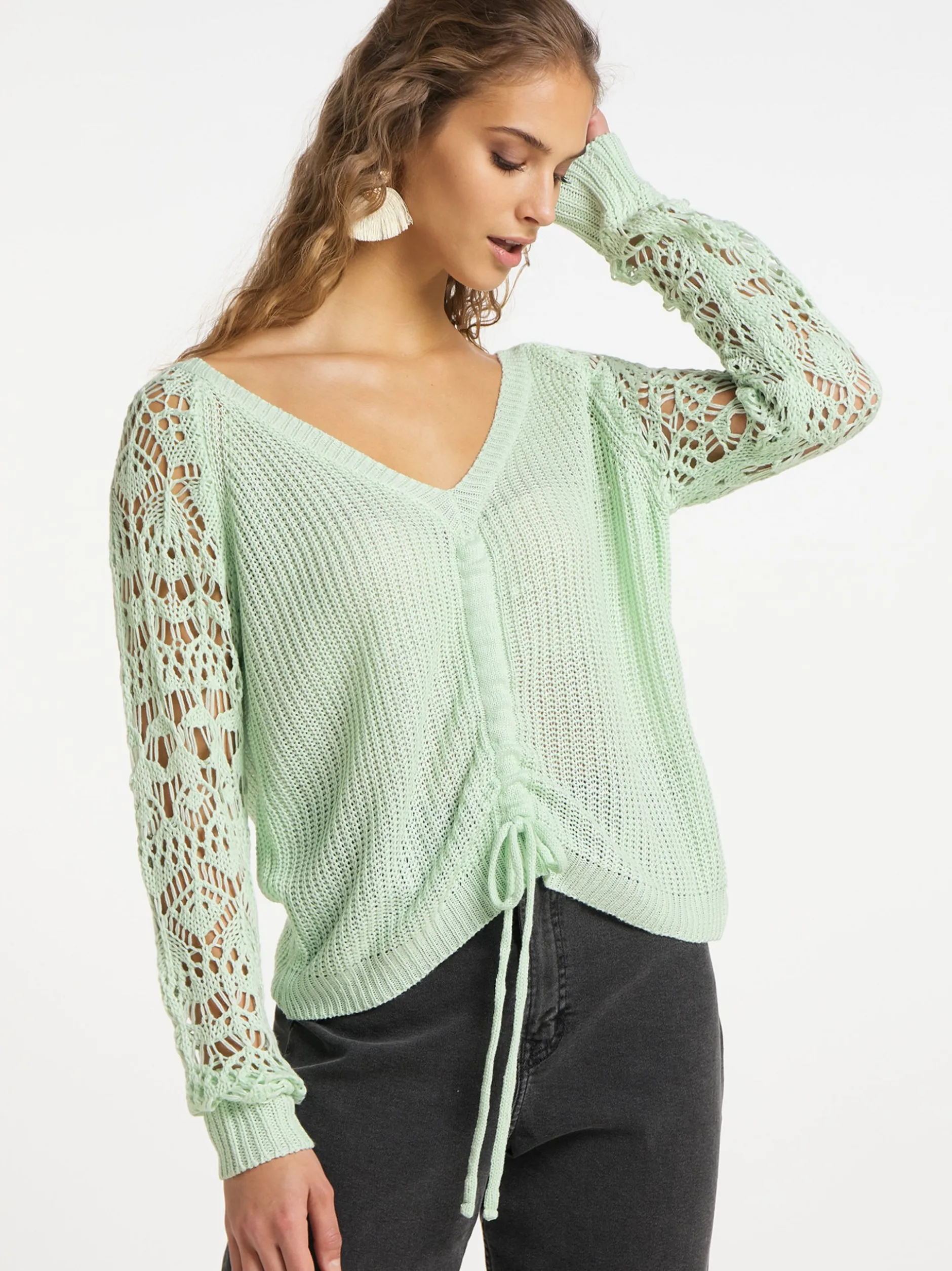 IZIA Damen Strickpullover in mint