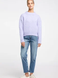 IZIA Damen Strickpullover in flieder