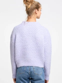 IZIA Damen Strickpullover in flieder