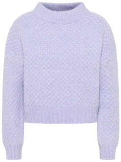 IZIA Damen Strickpullover in flieder