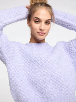 IZIA Damen Strickpullover in flieder