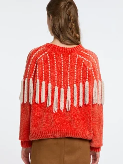 IZIA Damen Strickpullover in orange