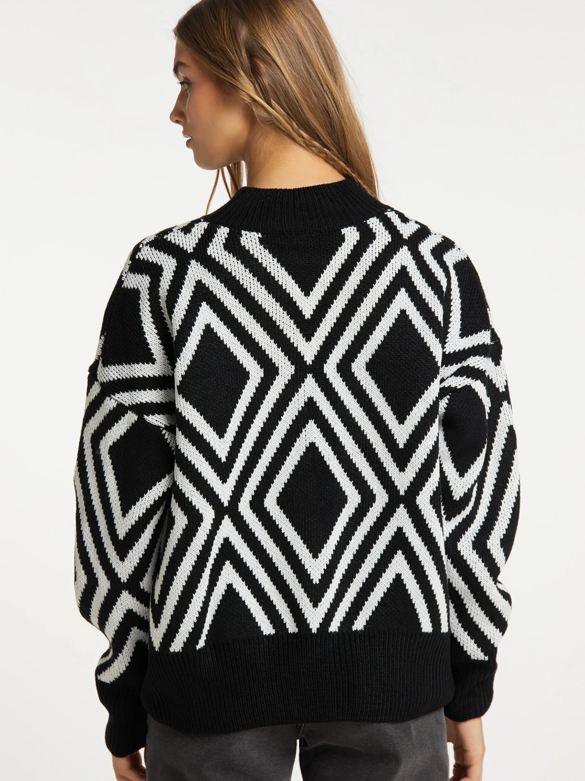 IZIA Damen Strickpullover in mehrfarbig