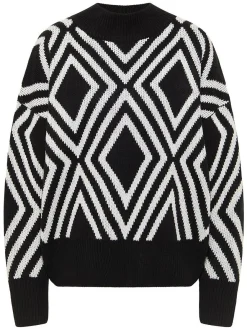 IZIA Damen Strickpullover in mehrfarbig
