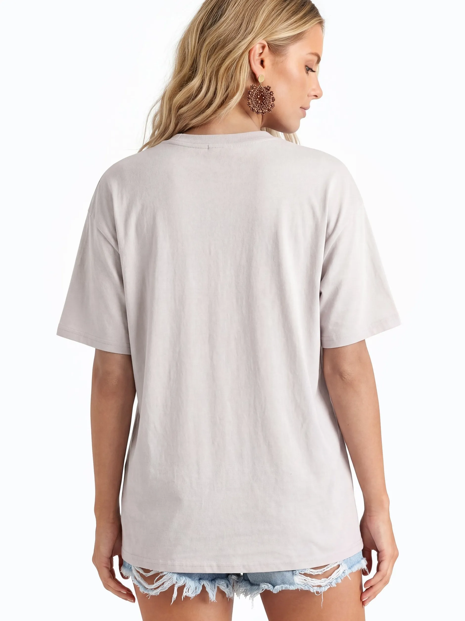 IZIA Damen T-Shirt in grau - Ausschnitt: Rundhals