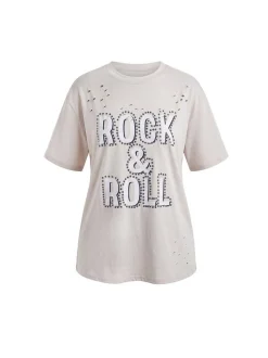 IZIA Damen T-Shirt in grau - Ausschnitt: Rundhals
