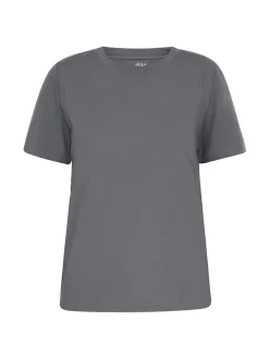 IZIA Damen T-Shirt in grau - Ausschnitt: Rundhals
