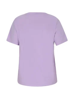 IZIA Damen T-Shirt in lila - Ausschnitt: Rundhals